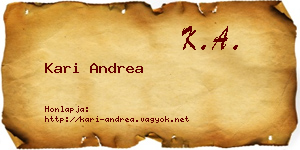 Kari Andrea névjegykártya